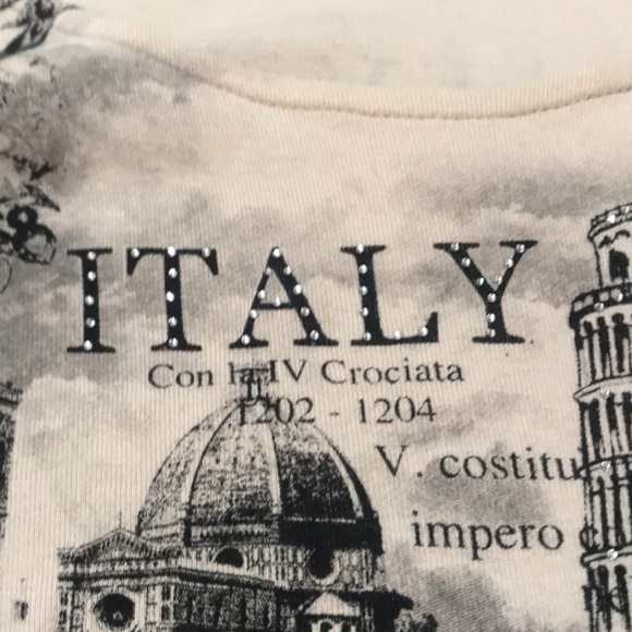 🌸NEW🌸 Patchington Vintage Italy Rhinestone Top - Picture 5 of 16